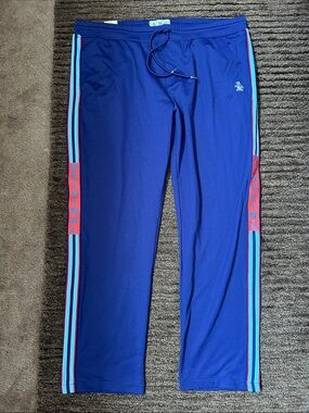 Original Penguin Men's Royal Blue Jogger Sweatpants with Striped Trim